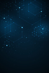 Obraz premium Vector background technology in the concept of data network.