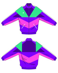 retro vintage windbreaker hoodie jacket template © Ronillo