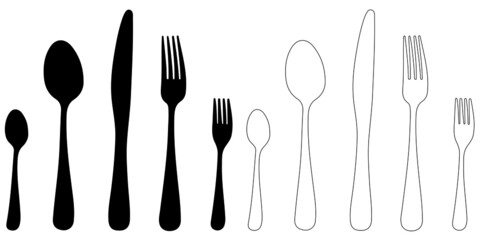 Messer Gabel Löffel Icon Vektor Grafik