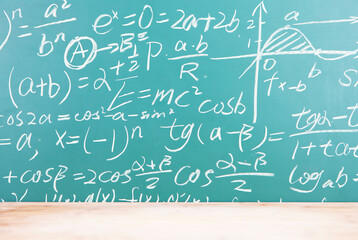Blackboard full of equations