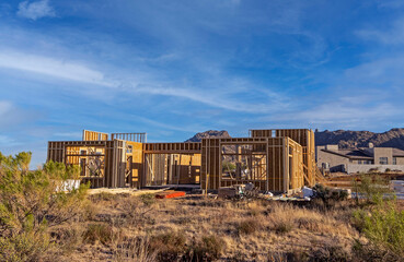 Fototapeta premium New Home Construction Site In Scottsdale, Arizona