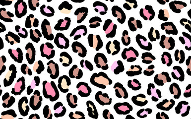 Abstract modern leopard seamless pattern. Animals trendy background. Colorful decorative vector stock illustration for print, card, postcard, fabric, textile. Modern ornament of stylized skin