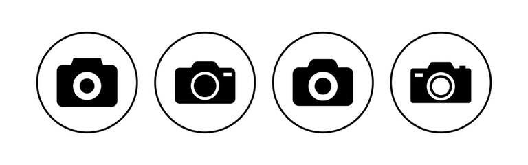 Camera icon set. photo camera icon. camera photography icon.