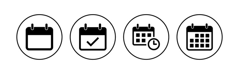 Calendar icon set. Calender symbol. calendar vector icon