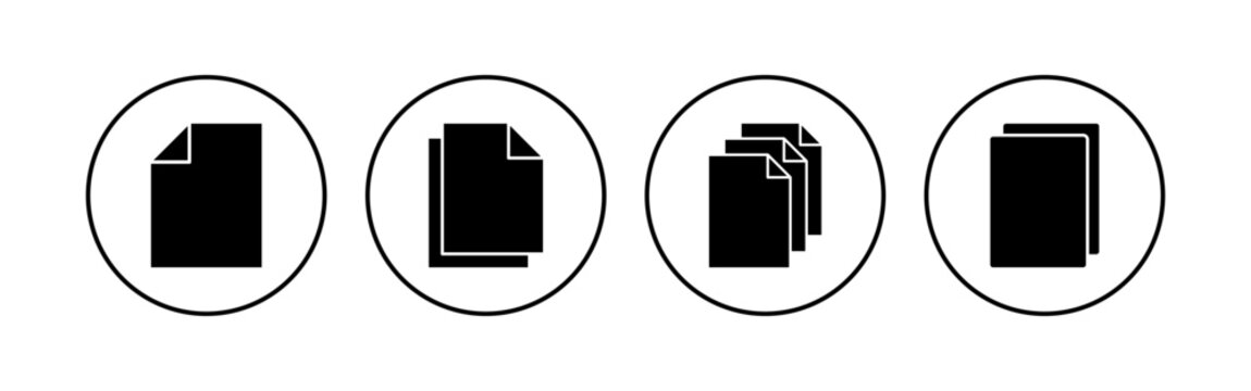 Document icon set. Paper icon. File Icon