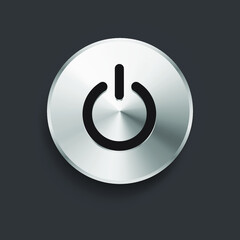 Power button. Web icon push-button power. Eps 10 vector illustration. - obrazy, fototapety, plakaty