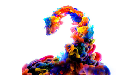 Abstract color paint splash isolated on white background, Splash of paint. Abstract background, ink