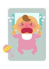 赤ちゃんのイラスト-新生児。
人物のイラスト素材。