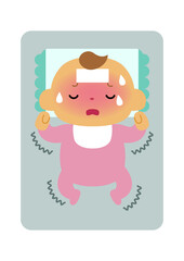 赤ちゃんのイラスト-新生児。
人物のイラスト素材。