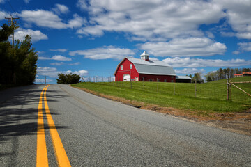 The Red Barn in the Farm