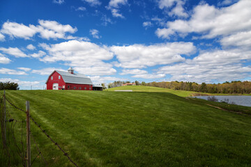 The Red Barn in the Farm