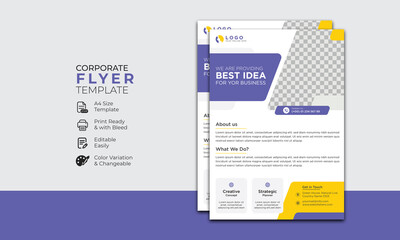 Obraz premium Flyer business corporate template banner design