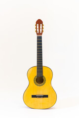 Acoustic guitar isolated on white background