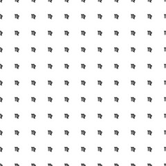 Square seamless background pattern from geometric shapes. The pattern is evenly filled with black zodiac virgo symbols. Vector illustration on white background