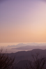 兵庫県・豊岡市城崎町春の来日岳山頂展望台