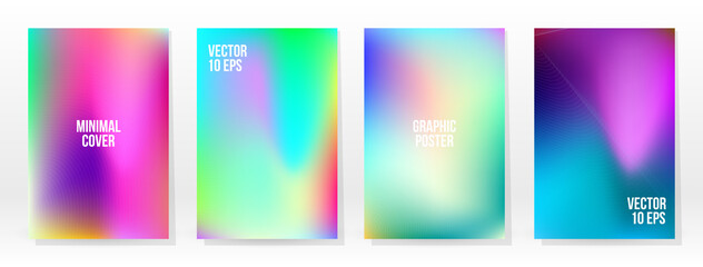 Fototapeta premium Minimal Poster. Pastel Soft. Rainbow Gradient Set