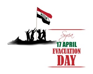 Vector illustration concept of Syria Evacuation day also called Syria Independence Day.