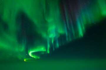 Aurora display from the air