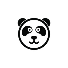 panda animal icon on white background