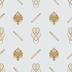 Seamless pattern of ancient Scandinavian