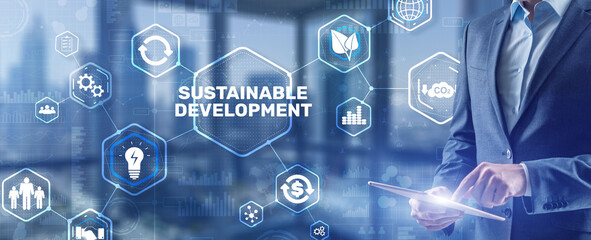 Sustainable development, ecology and environment protection concept. Renewable energy and natural resources