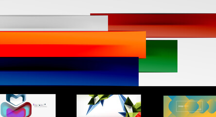 Naklejka premium Minimal geometric wallpapers, vector abstract backgrounds