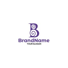 Obraz premium B Spiral Logo Design Vector