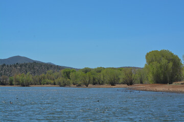 The beautiful high altitude southern shoreline of Watson Lake in Prescott, Yavapai County, Arizona