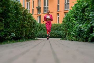 Young disabled woman in sportswear