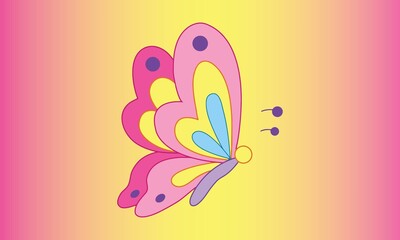 Vector Cartoon Butterfly, Butterfly Clipart, Cartoon Vector, Butterfly Vector