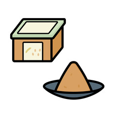 シンプルでかわいい味噌のイラスト
