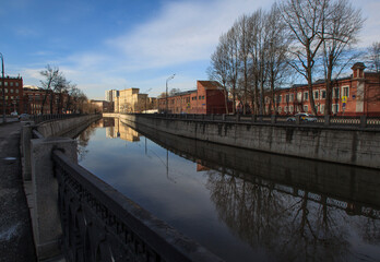 Naklejka premium Preobrazhenskaya embankment. Moscow