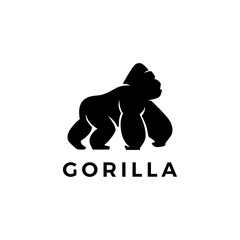 gorilla logo vector icon illustration