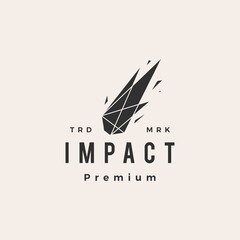impact meteor spark hipster vintage logo vector icon illustration © gaga vastard