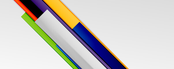 Multicolored lines background. Design template for business or technology presentations, internet posters or web brochure covers