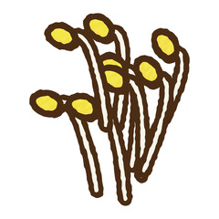 シンプルでかわいいもやしのイラスト 手描き風