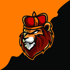 Lion King Head Mascot Logo