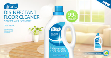 Disinfectant floor cleaner ad