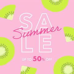 vector background with kiwi fruit for banners, cards, flyers, social media wallpapers, etc.
