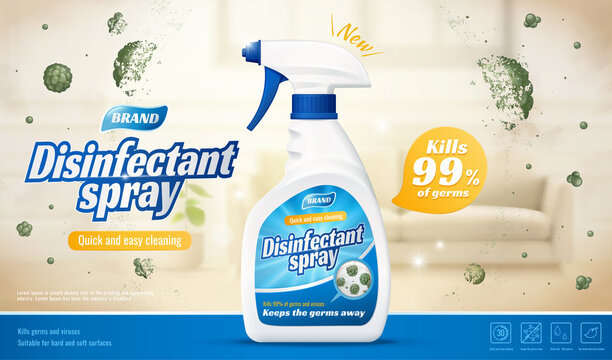 Disinfectant spray ad