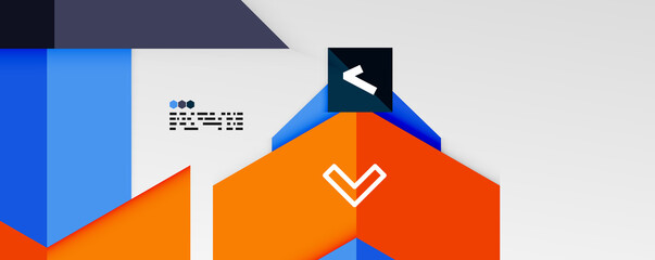 Shiny color triangles and geometric shapes vector abstract background