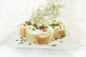 Luxury Cream Cheese and Chives Canapes