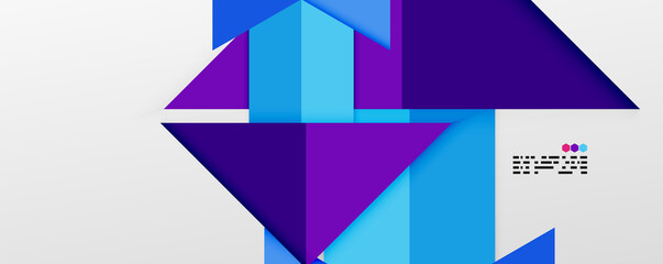 Shiny color triangles and geometric shapes vector abstract background