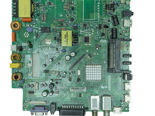 The board is a monoblock for an LCD TV. It has: A main inverter and a power supply unit. Isolated...