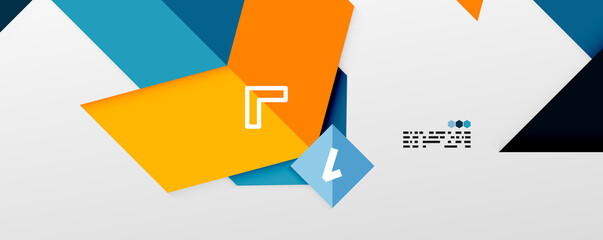 Shiny color triangles and geometric shapes vector abstract background