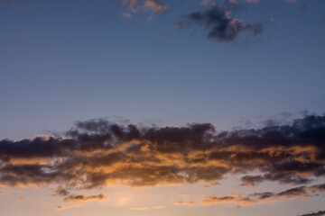 dark and yellow clouds
