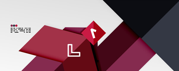 Shiny color triangles and geometric shapes vector abstract background