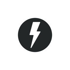 simple lightning bolt icon and electric symbol