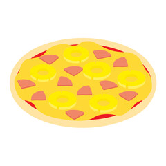 Hawaiian pizza for restaurants or pizzerias. Delicious taste pizza