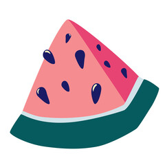 Watermelon slice icon. Cartoon of watermelon slice vector icon for web design isolated on white background.